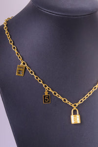 Stainless Steel- gold small pendants Necklace