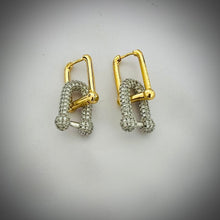 Load image into Gallery viewer, Earring - Gold trend zircon chains
