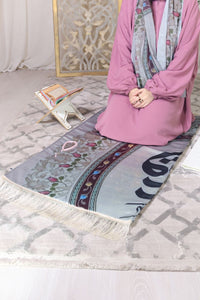 Prayer Set - pink-Grey Abaya