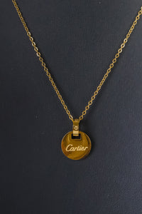 Stainless Steel- Circle gold Necklace