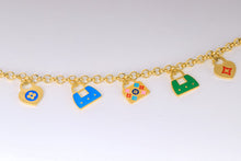 Load image into Gallery viewer, Bracelet - Stainless steel with colored pendants
