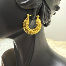 Load image into Gallery viewer, Stainless steel - Earrings gold wide hoop
