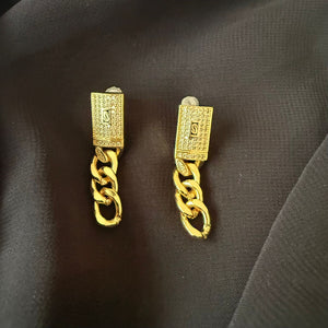 Earring - Gold trend chain luxury shape