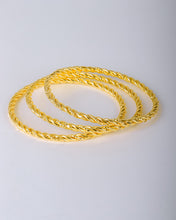 Load image into Gallery viewer, Sets - 3 gold wrapped bangles
