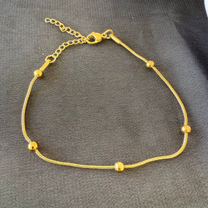 Bracelet - Stainless steel gold chain dots