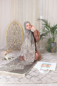 Prayer Set - brown-cafe Abaya