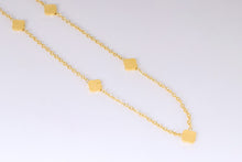 Load image into Gallery viewer, Stainless Steel- simple Gold flowers Necklace
