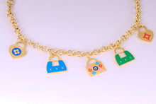 Load image into Gallery viewer, Bracelet - Stainless steel with colored pendants
