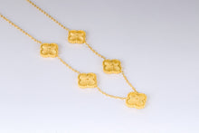 Load image into Gallery viewer, Stainless Steel- 5 flowers color Gold Necklace
