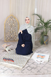 Prayer Set - navy blue-beige Abaya