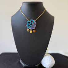 Load image into Gallery viewer, Necklace - 7 eyes and kol a3oz b rab elfalak
