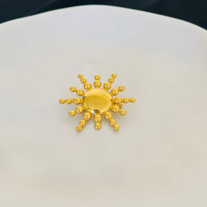 Brooch -  Stainless steel sunflower