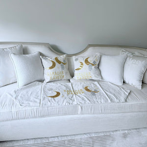 Two pillow case and runner gold Ramadan Kareem