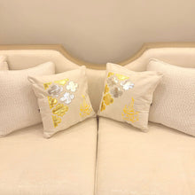 Load image into Gallery viewer, Two pillow case gold Ramadan Mubarak pattern
