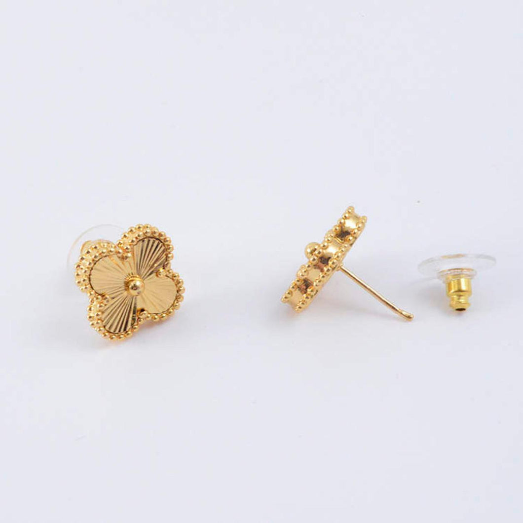 Stainless steel- earring One flower gold