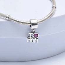 Load image into Gallery viewer, 925 sterling silver charm  love mom
