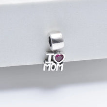 Load image into Gallery viewer, 925 sterling silver charm  love mom
